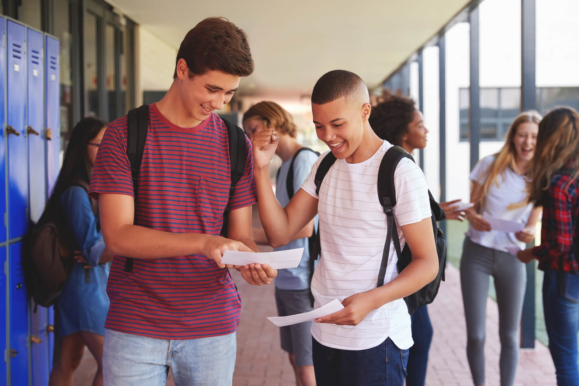 Two high school boys talk about their financial aid 
