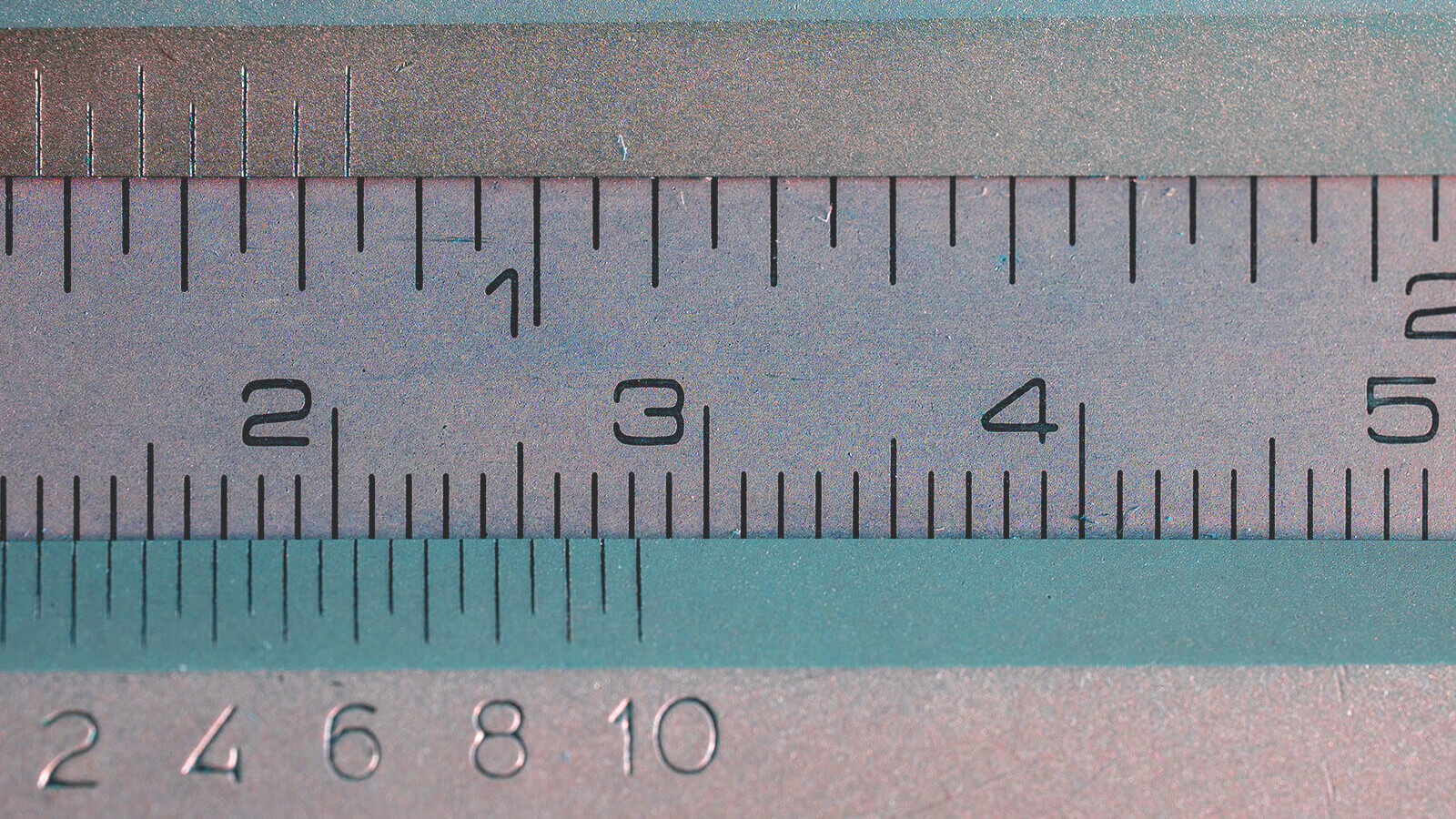 a ruler with increments marked