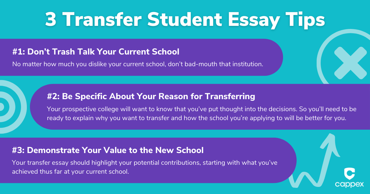 transfer essay tips- infographic