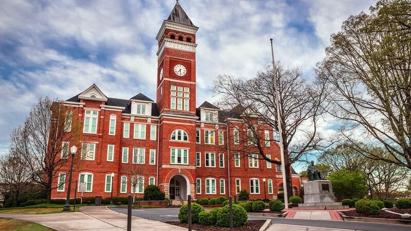 A photo of the campus at Clemson University. 