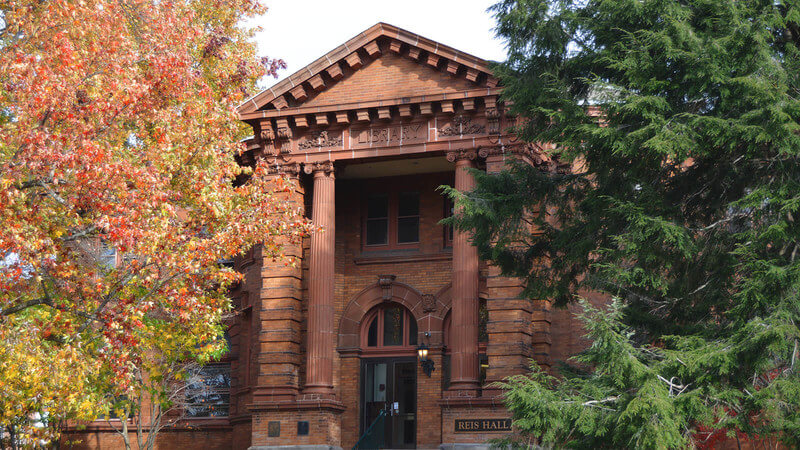 A picture of a building on Allegheny College campus. 